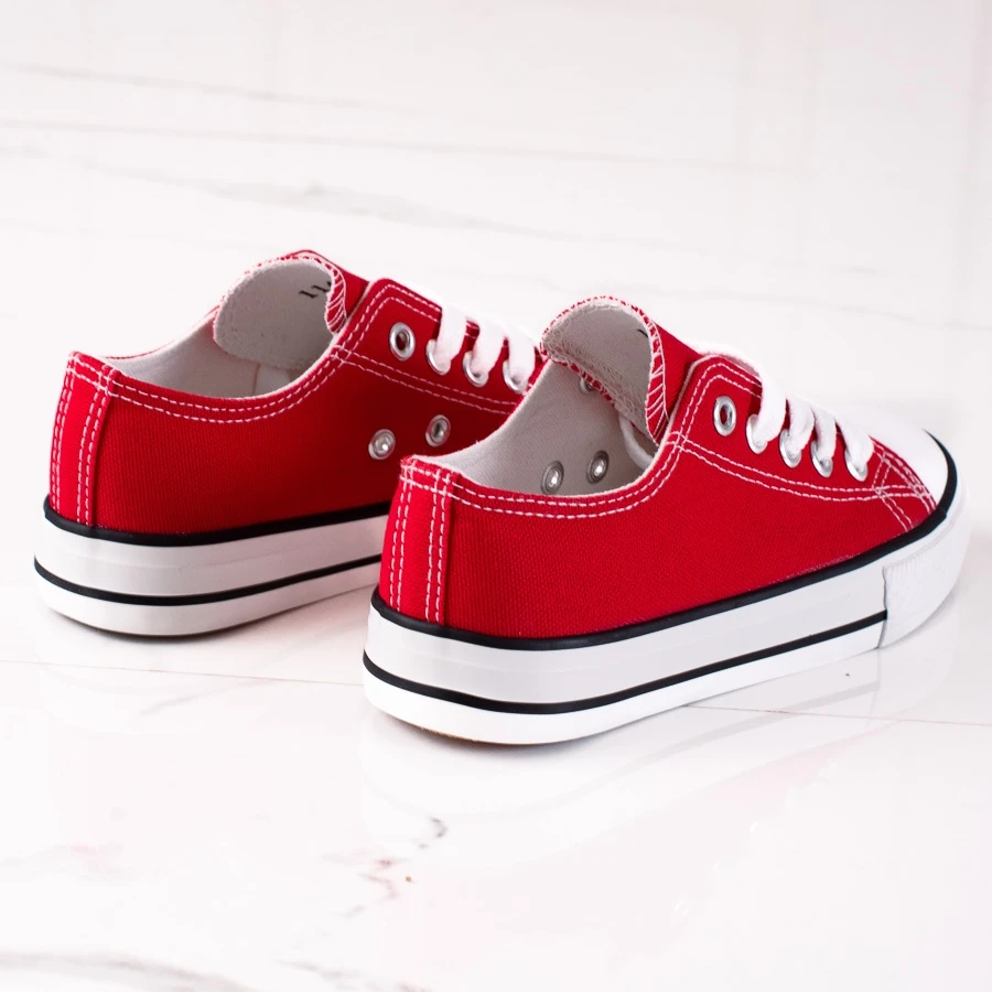 Baskets à Lacets Pour Enfants Vico Rouge