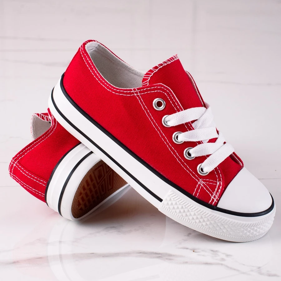 Baskets à Lacets Pour Enfants Vico Rouge – Image 2