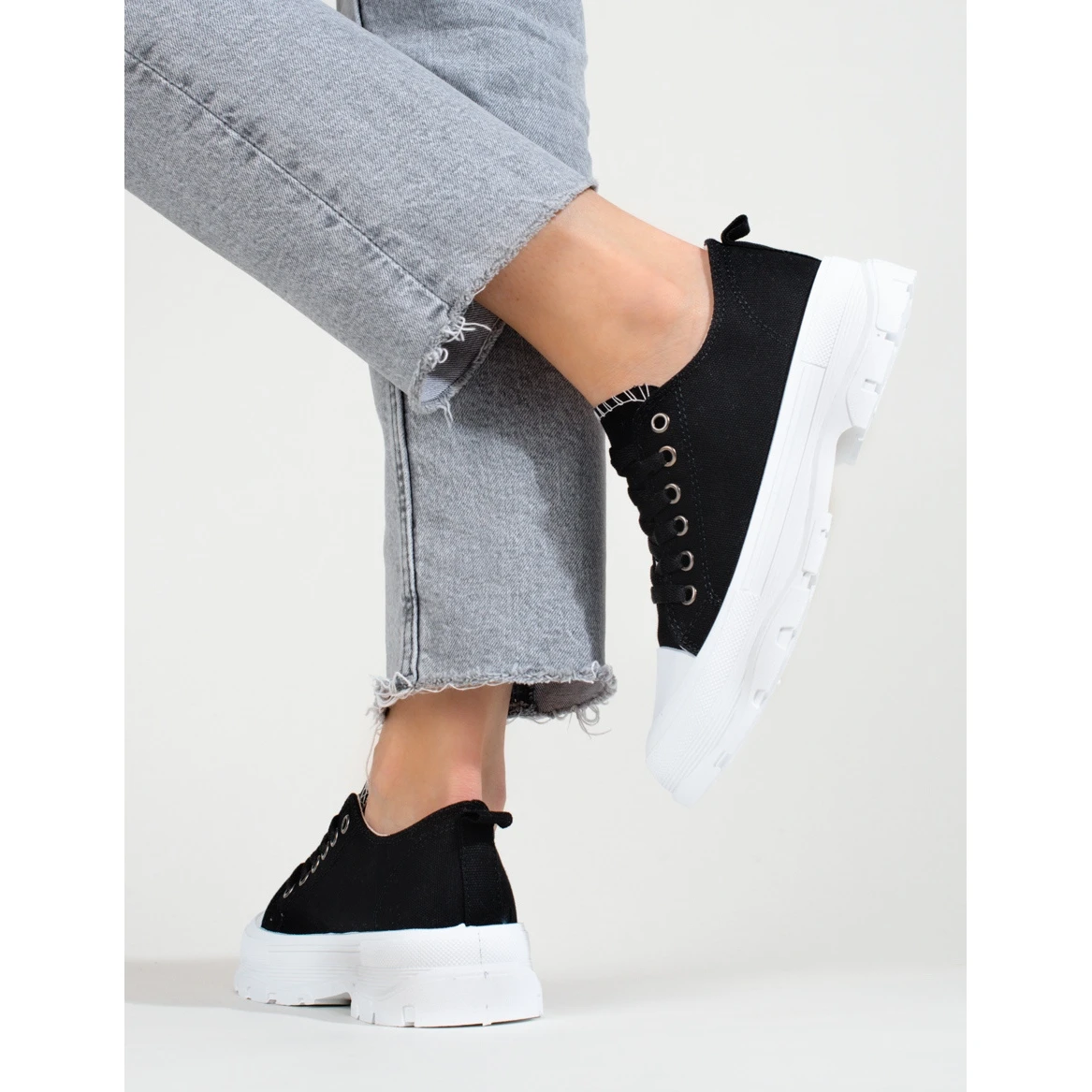 Baskets à Plateforme Classic Shelovet Le Noir