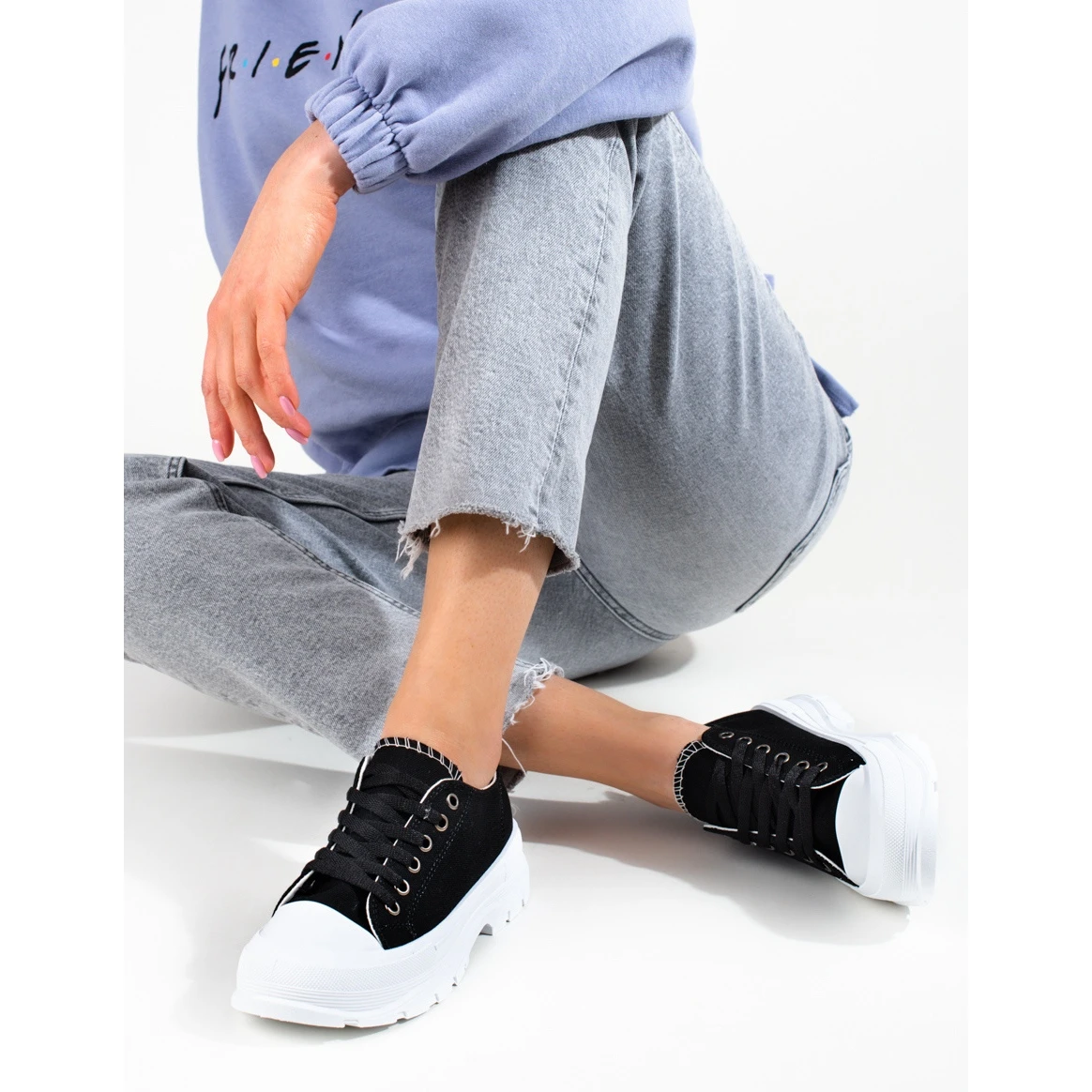 Baskets à Plateforme Classic Shelovet Le Noir – Image 3