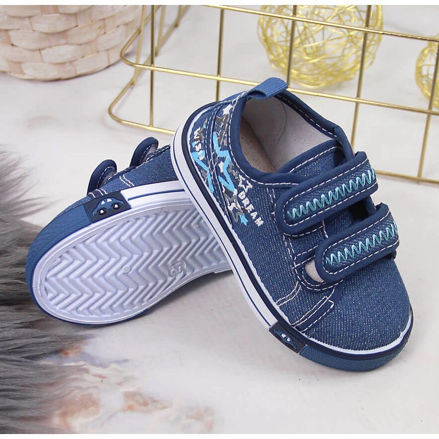 Baskets Atletico Bleu Velcro Garçon Bleu Marin – Image 4