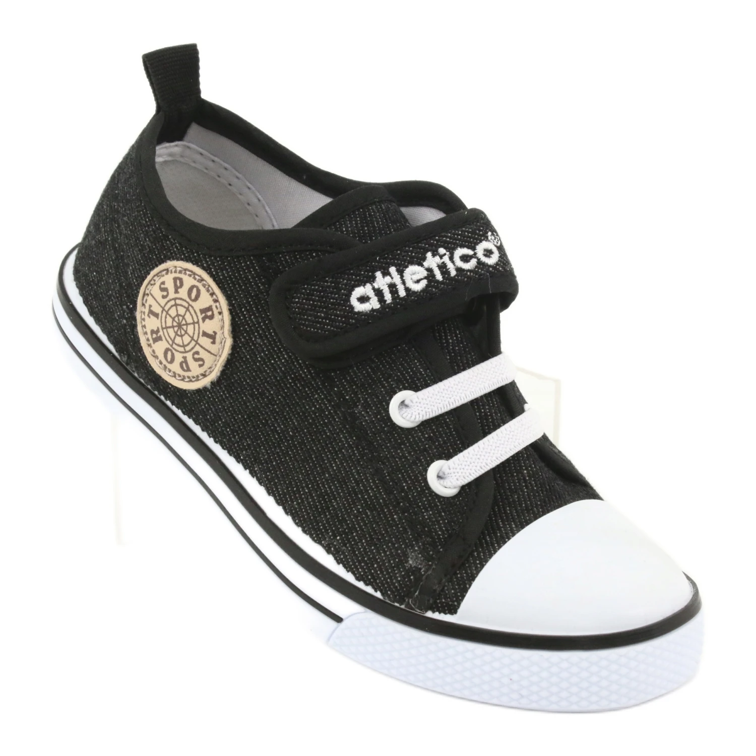 Baskets Avec Insert En Cuir Atletico BSM029 Le Noir