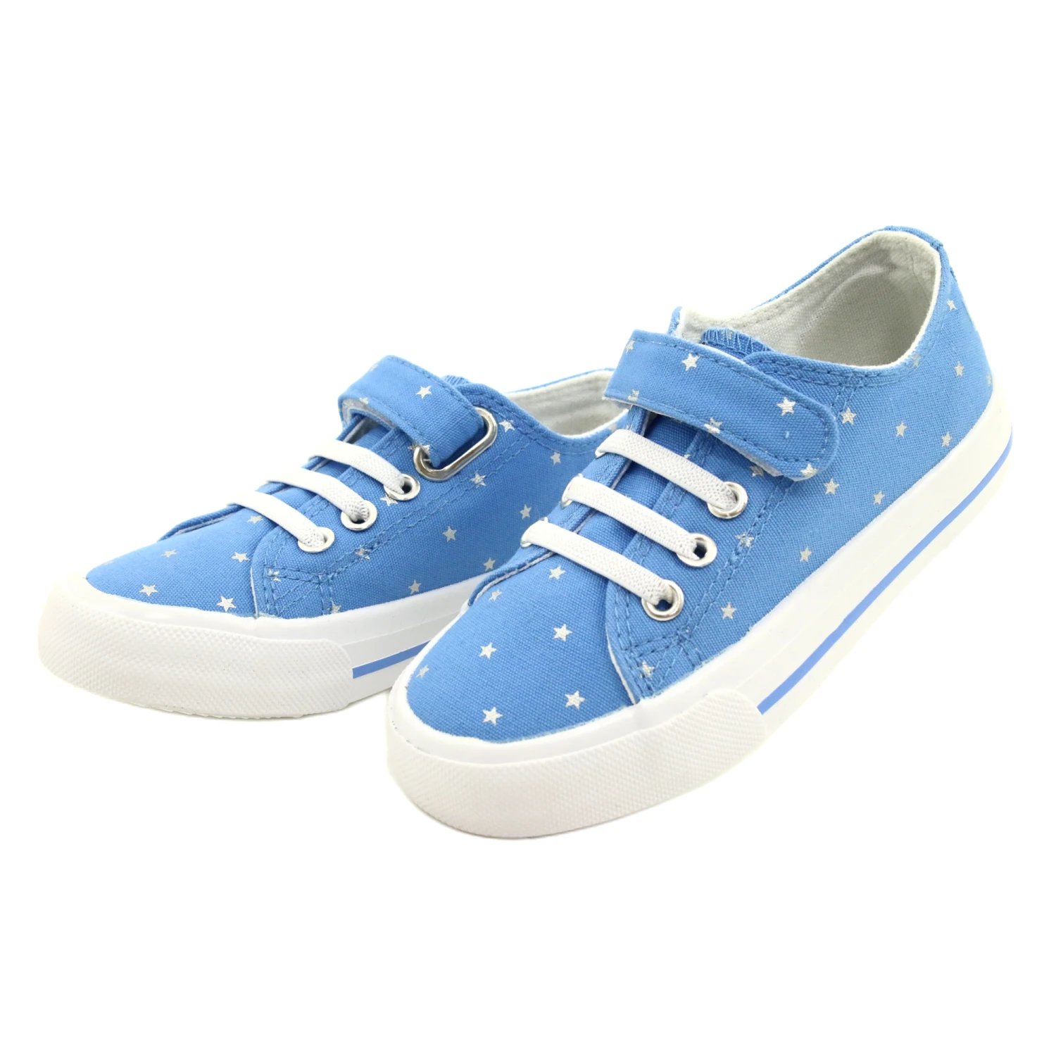 Baskets Avec Velcro Silver Atletico Stars WY21383 Bleu Argent – Image 2