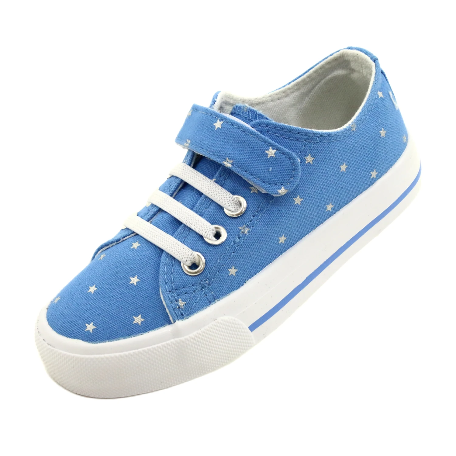Baskets Avec Velcro Silver Atletico Stars WY21383 Bleu Argent – Image 3
