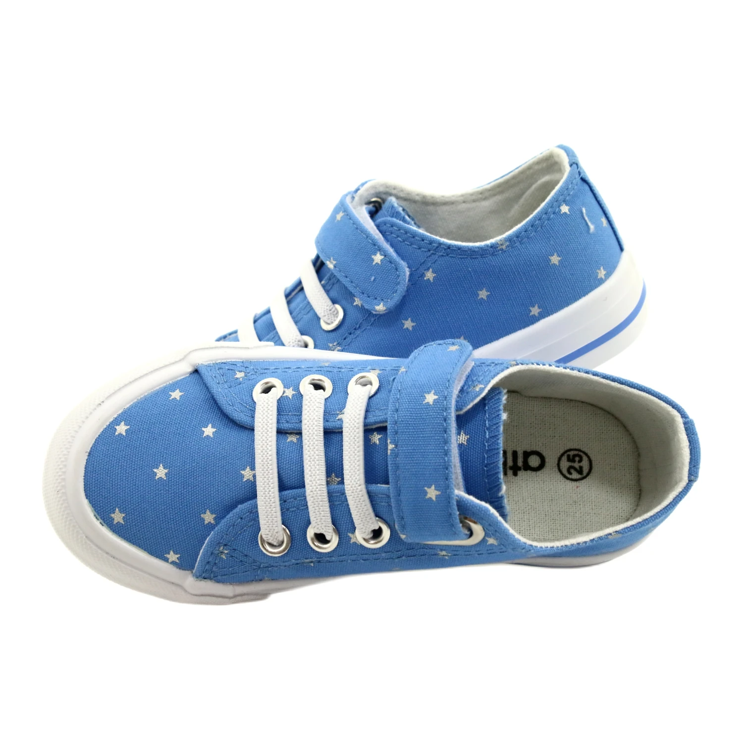 Baskets Avec Velcro Silver Atletico Stars WY21383 Bleu Argent – Image 4