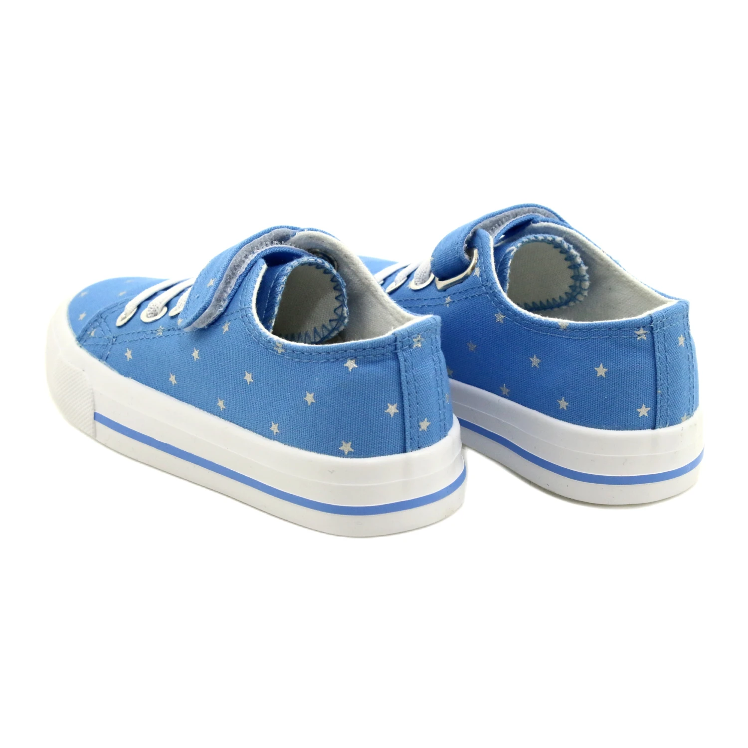 Baskets Avec Velcro Silver Atletico Stars WY21383 Bleu Argent – Image 5