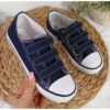 Baskets Basses Atletico Bleu Marine Pour Enfant Avec Velcro