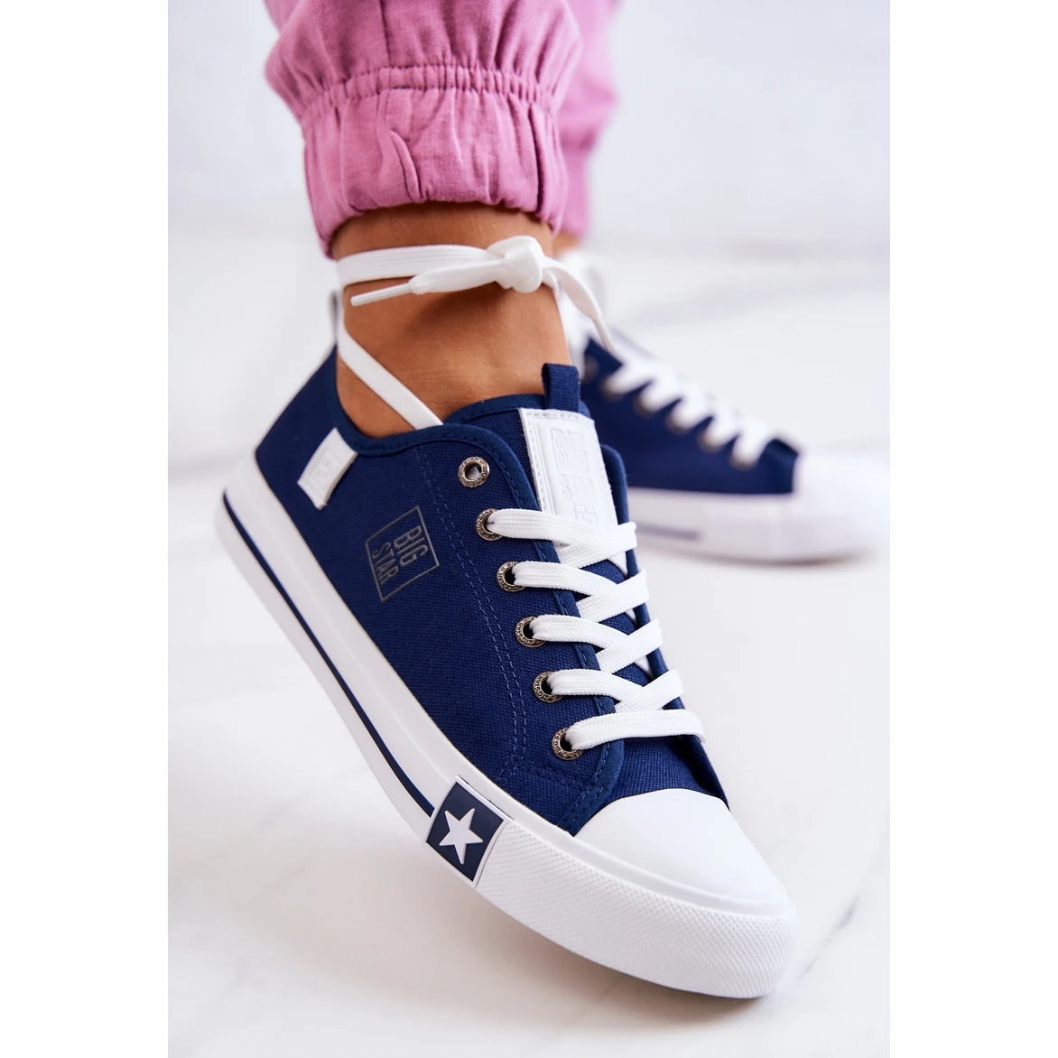 Baskets Basses Classiques Big Star JJ274256 Bleu Marine – Image 3