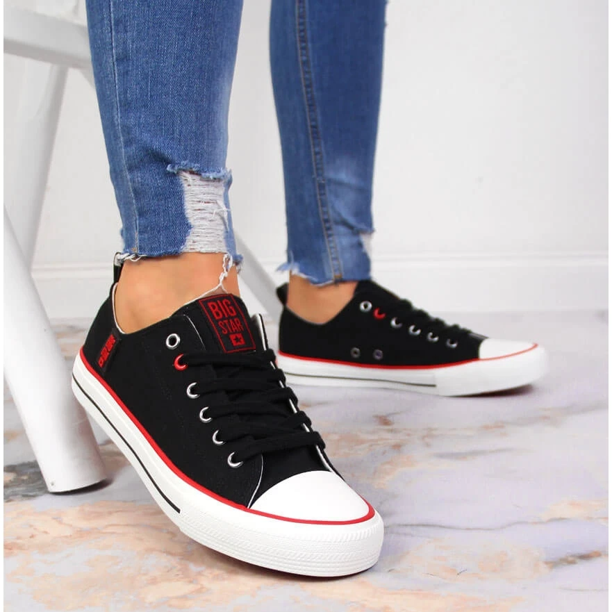 Baskets Basses En Textile Noir Big Star JJ274122 – Image 6