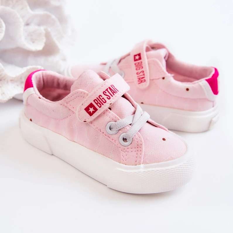 Baskets Basses Enfant Avec Velcro Big Star JJ374103 Rose – Image 6