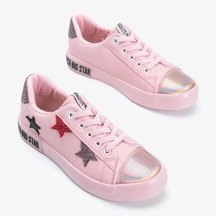 Baskets Basses Pour Enfants Big Star Light Rose – Image 2