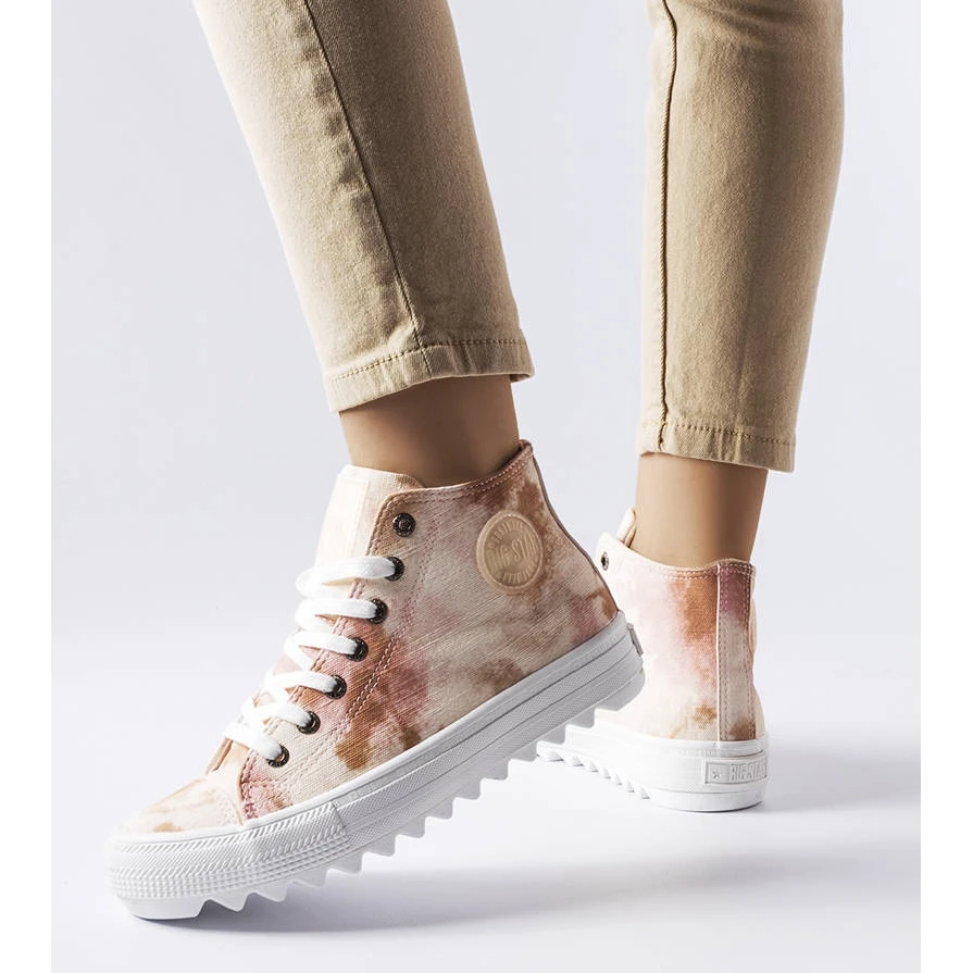 Baskets Big Star Beiges à Motifs LL274048 – Image 2