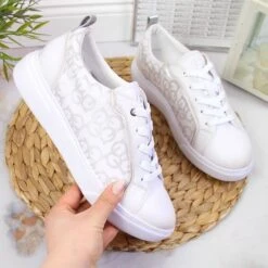 Baskets Blanches Bugatti W JJ253151 Beige D'or