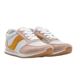 Baskets Blanches Classiques Avec Aniya Beige