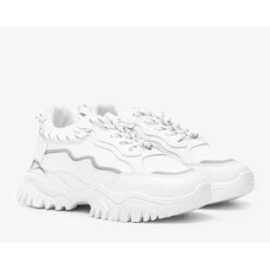 Baskets Blanches Sur Semelle épaisse Desiare