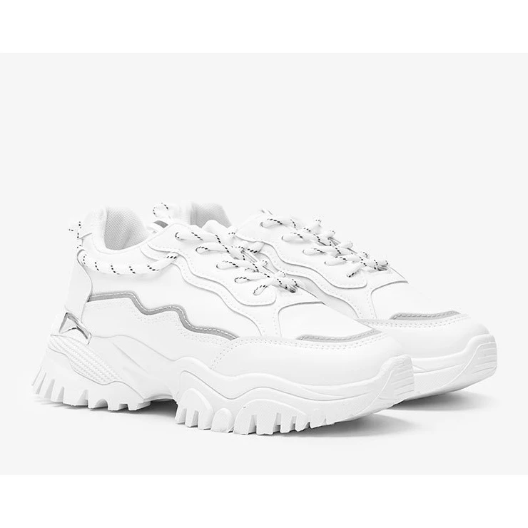 Baskets Blanches Sur Semelle épaisse Desiare