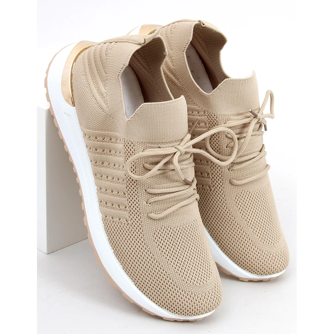 Baskets Chaussettes Lars D.BEIGE – Image 2