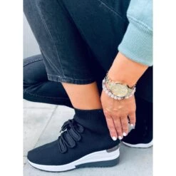 Baskets Chaussettes Noires Katrin Le Noir