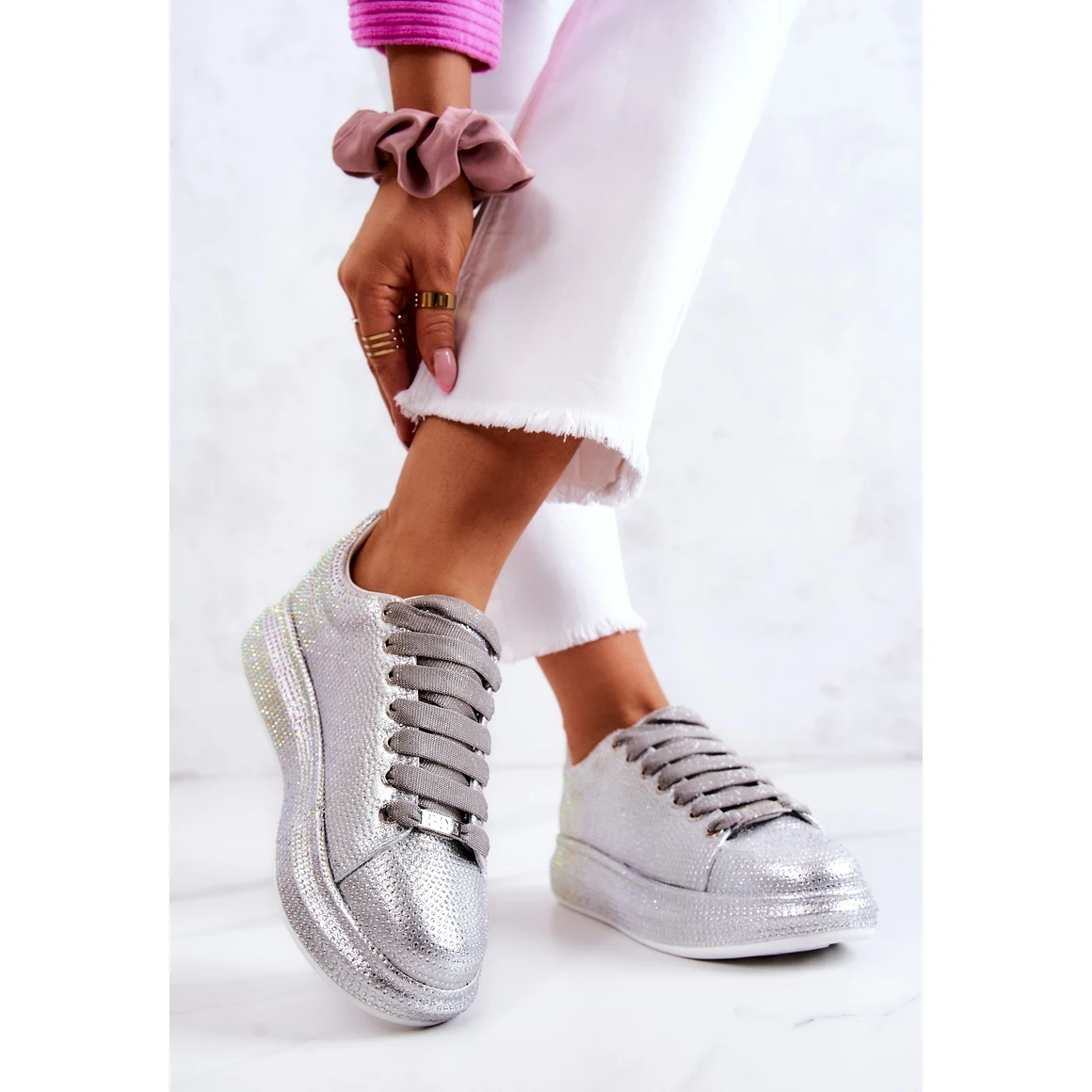 Baskets Chaussures De Sport Jets GOE JJ2N4048 Argent – Image 4