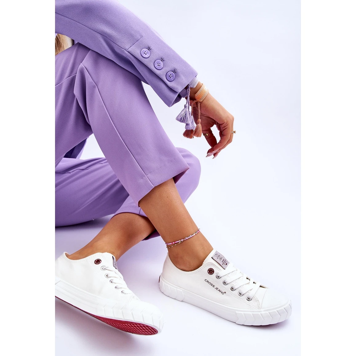 Baskets Classiques Pour Femmes Cross Jeans LL2R4052 Blanc Blanche