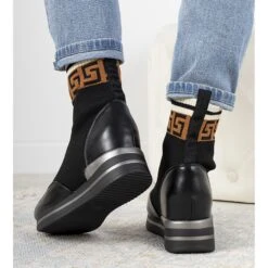 Baskets Compensées Noires Wanda Le Noir