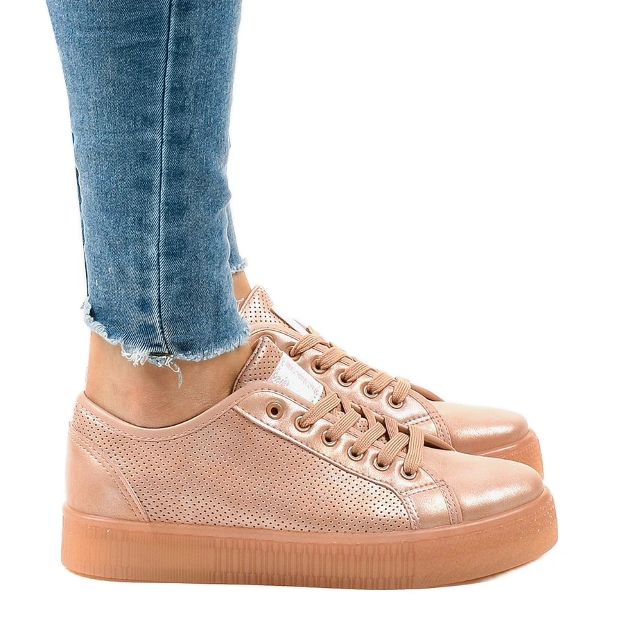 Baskets Creepers Roses Pour Femmes F-2969 – Image 2