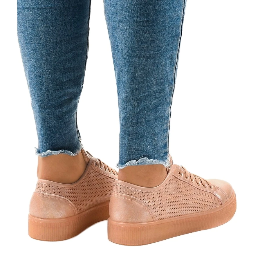 Baskets Creepers Roses Pour Femmes F-2969 – Image 3