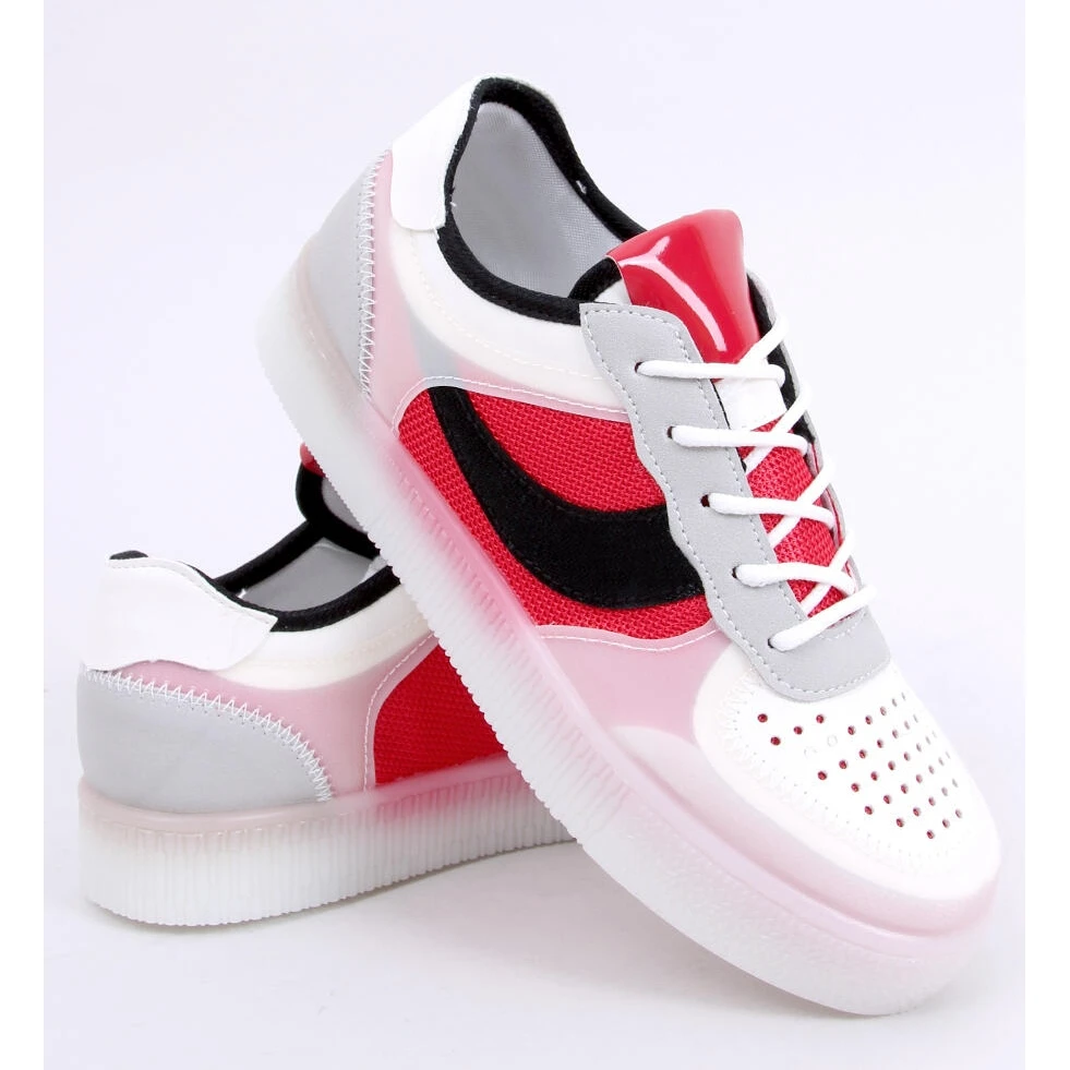 Baskets Creepers Rouges LA51P Rouge Blanche – Image 2