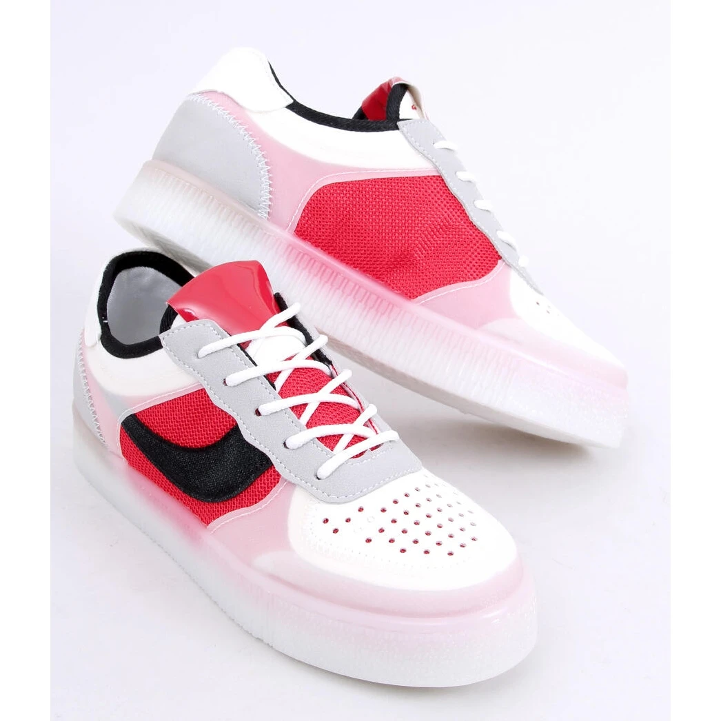 Baskets Creepers Rouges LA51P Rouge Blanche – Image 3