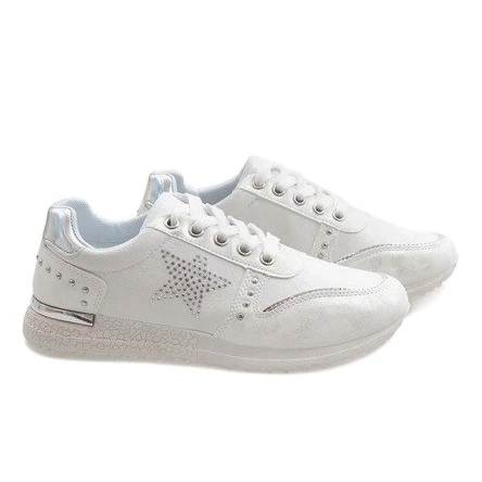 Baskets De Sport Grises Avec Une étoile XSM101-19 Blanche – Image 3