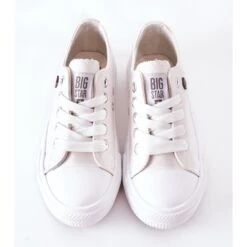 Baskets En Cuir Pour Enfants Big Star FF374300 Blanc Blanche ['blanche']