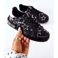 Baskets En Cuir Pour Enfants Big Star II374002 Noir Le Noir