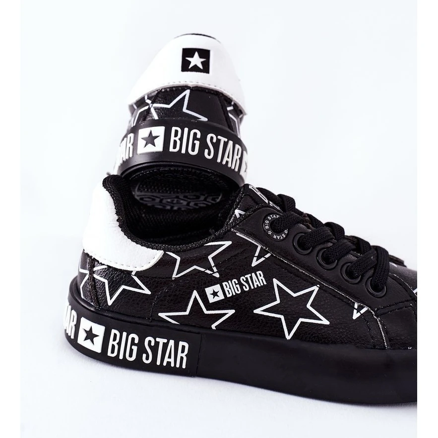 Baskets En Cuir Pour Enfants Big Star II374002 Noir Le Noir – Image 4