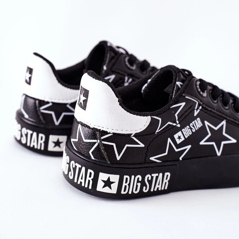 Baskets En Cuir Pour Enfants Big Star II374002 Noir Le Noir – Image 5