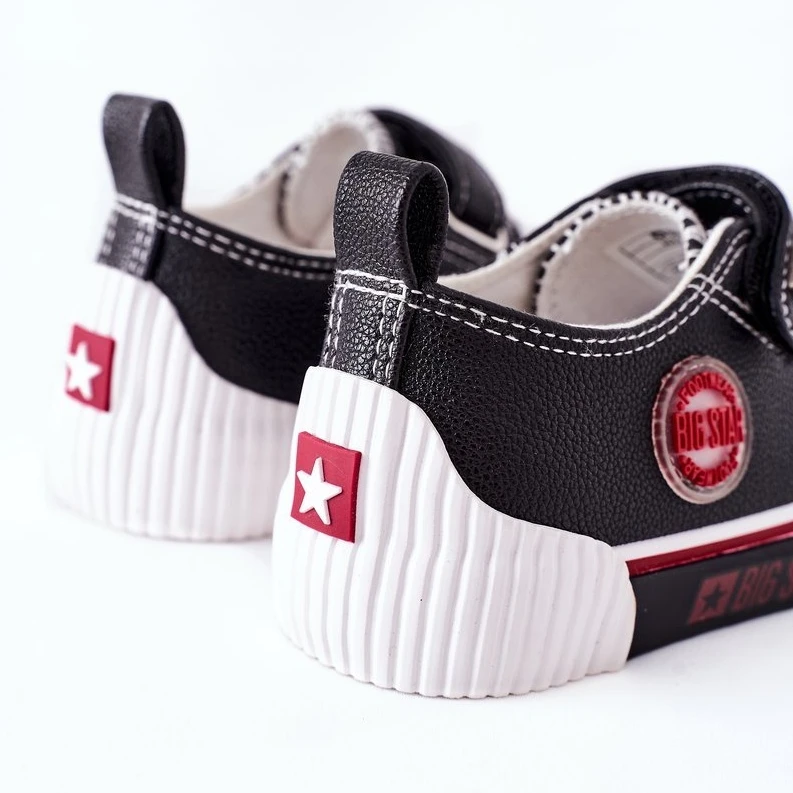 Baskets En Cuir Pour Enfants Big Star II374042 Noir Le Noir – Image 6