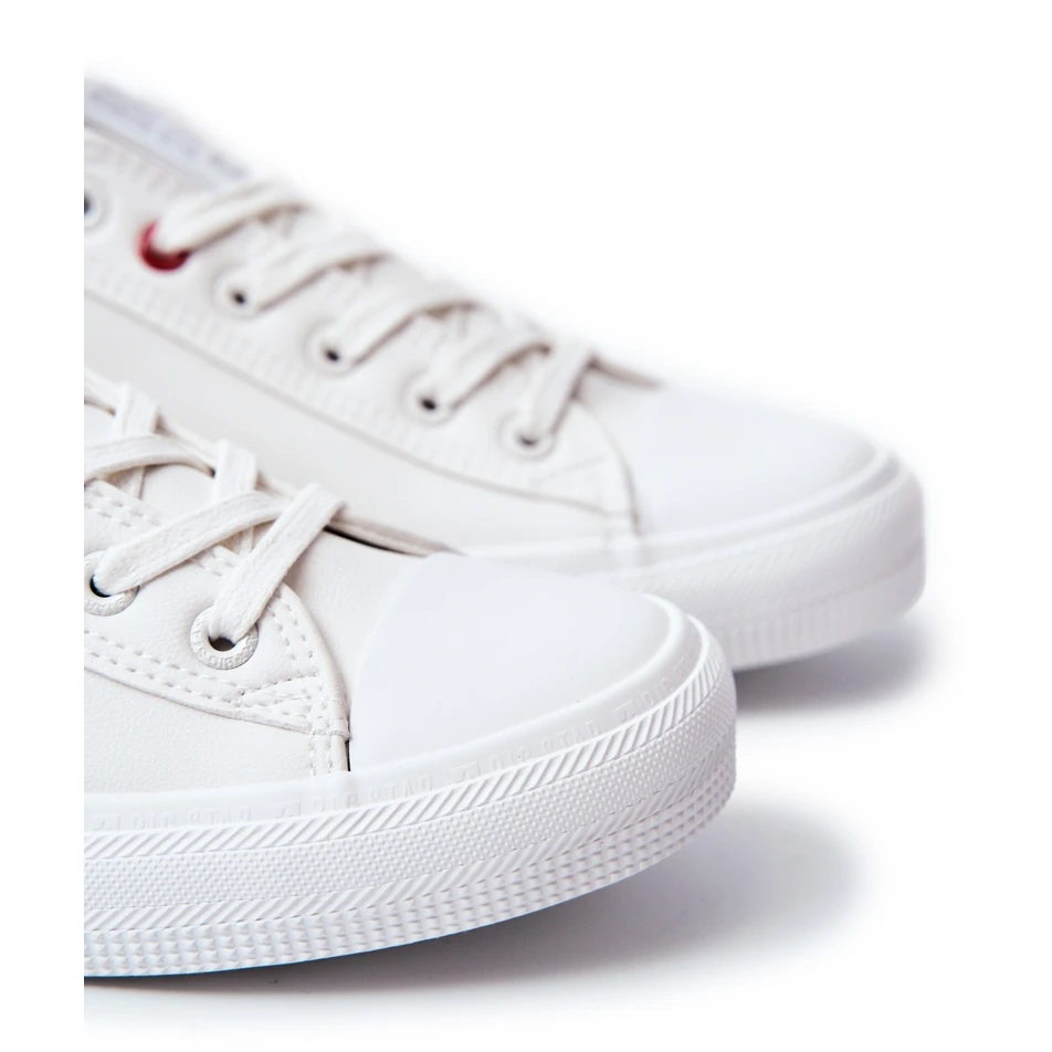 Baskets En Cuir Pour Hommes Big Star JJ174006 Blanc Blanche – Image 4