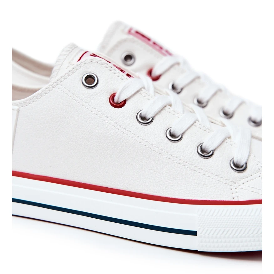 Baskets En Cuir Pour Hommes Big Star JJ174069 Blanc Blanche