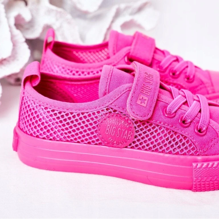 Baskets Enfant Avec Mesh Big Star HH374019 Fuchsia Rose – Image 3