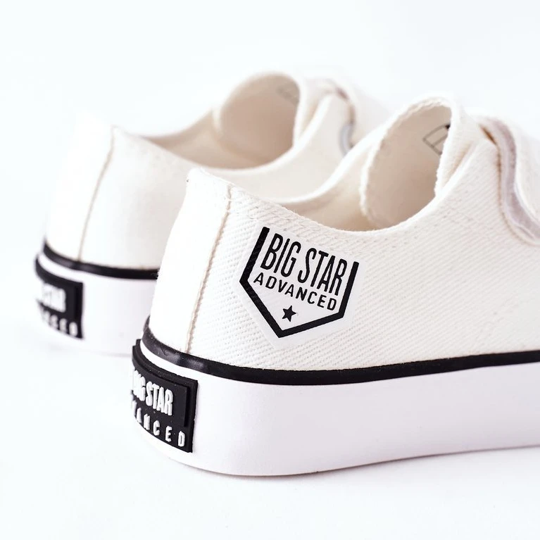 Baskets Enfant Avec Velcro Big Star FF374061 Blanc Blanche – Image 2