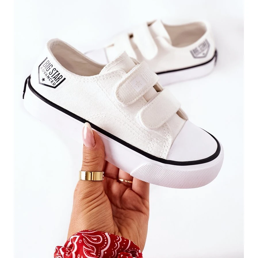 Baskets Enfant Avec Velcro Big Star FF374061 Blanc Blanche – Image 3