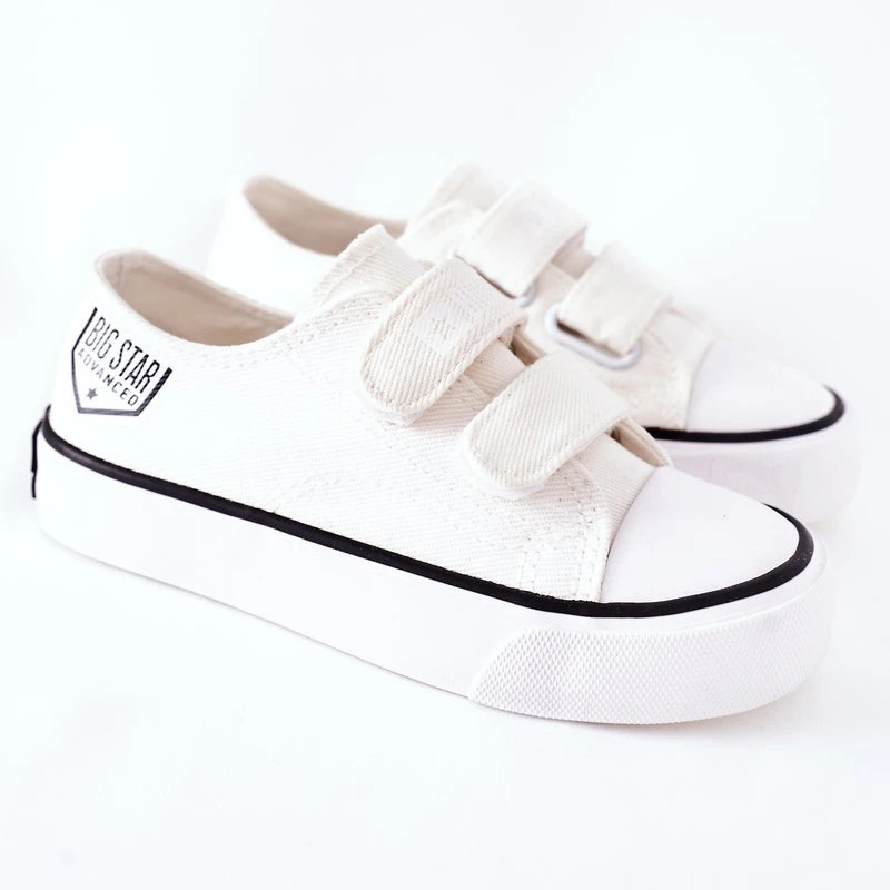 Baskets Enfant Avec Velcro Big Star FF374061 Blanc Blanche – Image 5