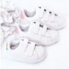 Baskets Enfant Avec Velcro Blanc Et Rose Cute Girl Blanche ['blanc', 'rose']