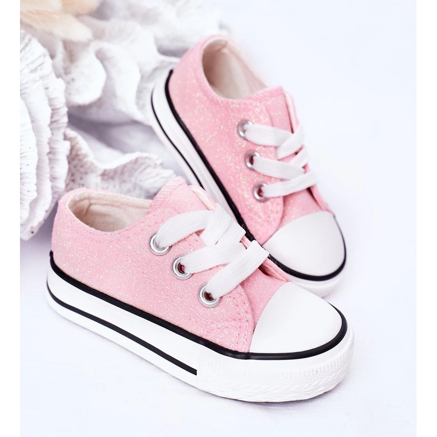 Baskets Enfant Paillettes Roses Bling-Bling – Image 6