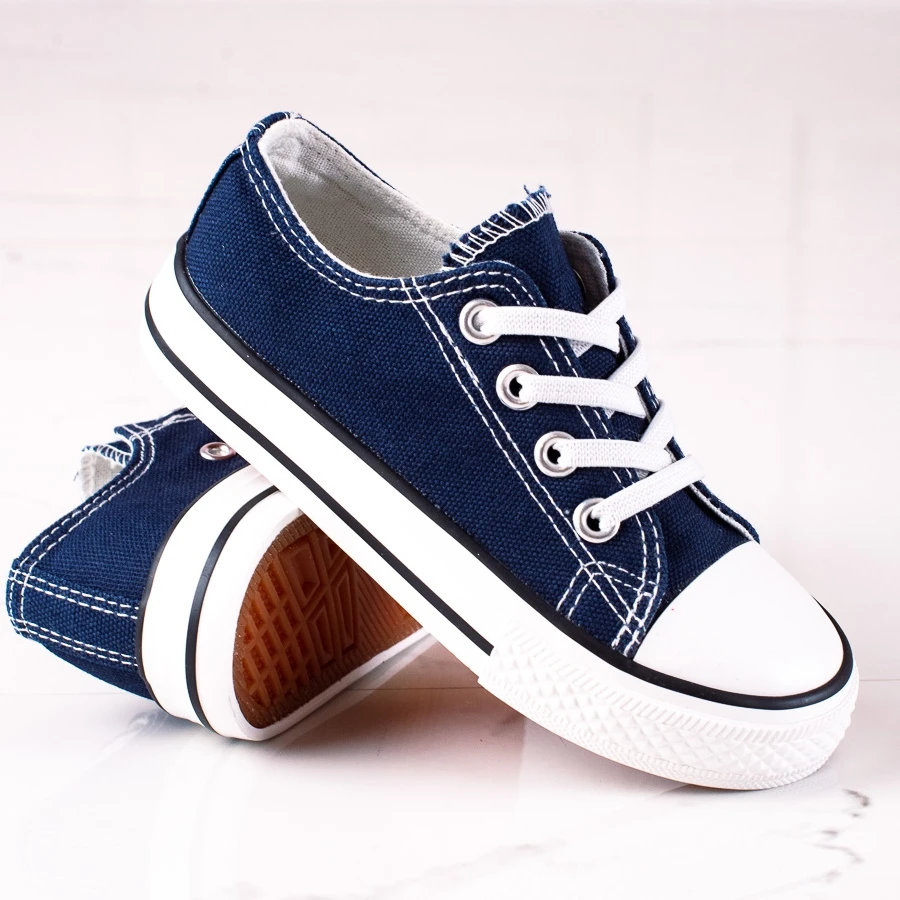 Baskets Enfant Vico Bleu Marine à élastiques – Image 2