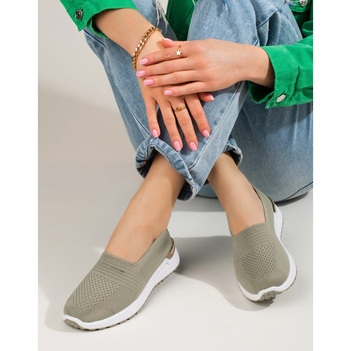 Baskets Femme Ajourées Shelovet Vert – Image 2