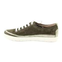 Baskets Femme Caprice En Cuir 23654 Vert