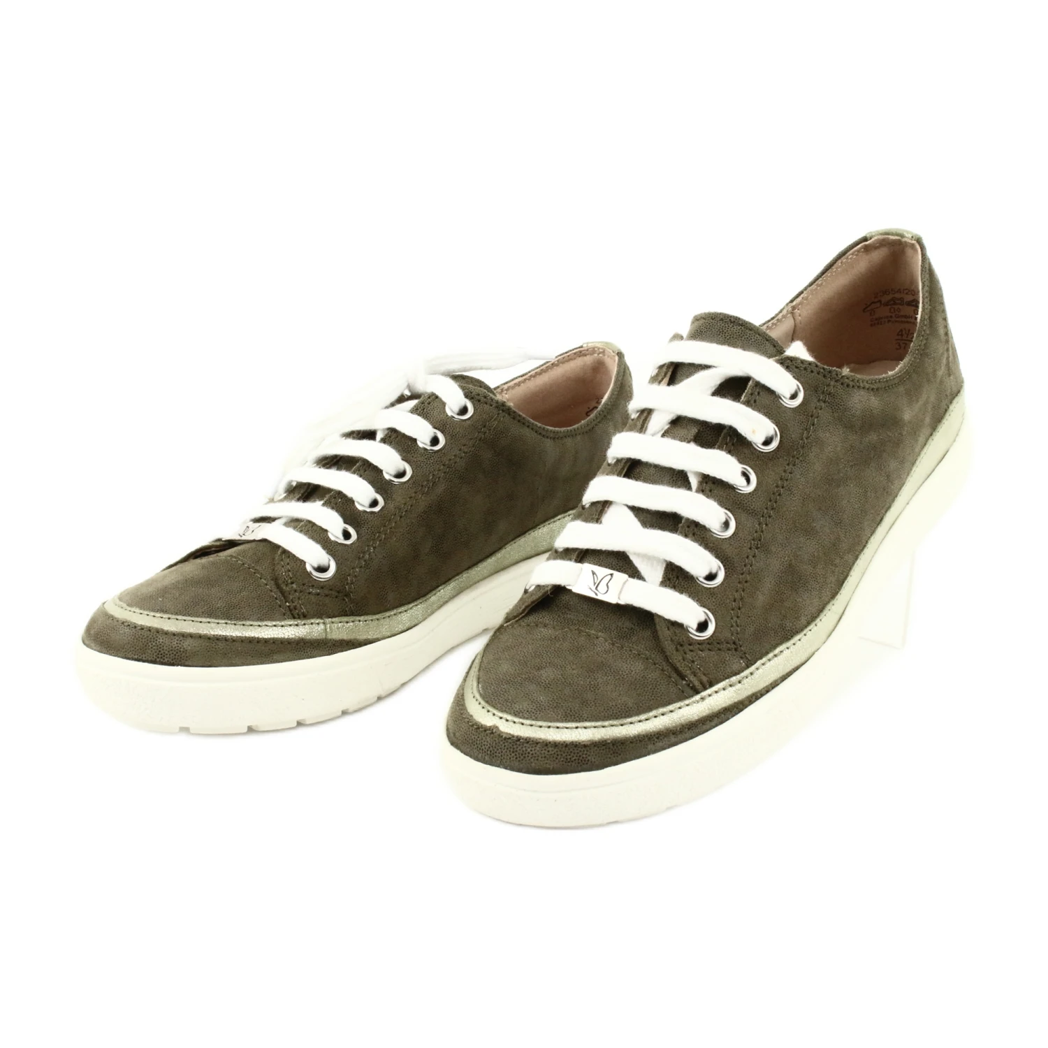 Baskets Femme Caprice En Cuir 23654 Vert – Image 2