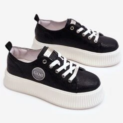 Baskets Femme Chaussures De Sport GOE JJ2N4127 Noir Le Noir