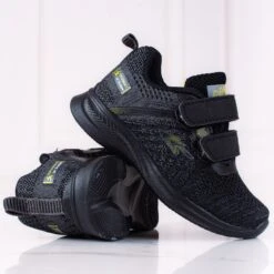 Baskets Garçon Shelovet Tissu Gris Et Noir Le Noir