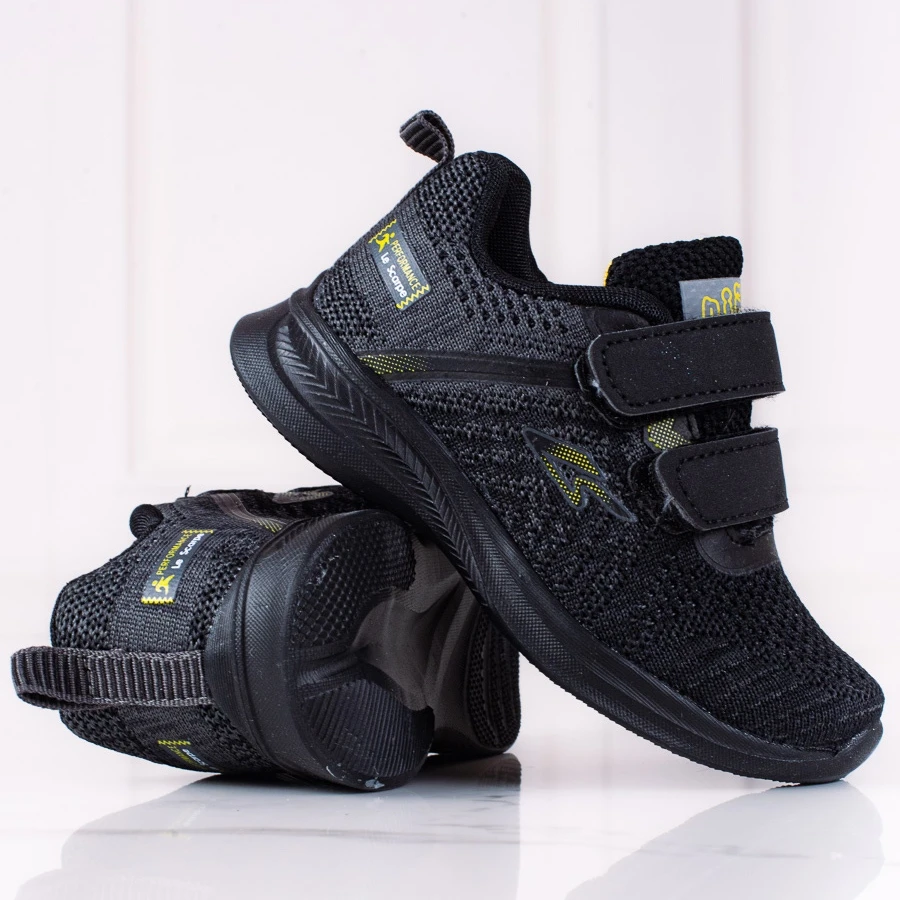 Baskets Garçon Shelovet Tissu Gris Et Noir Le Noir